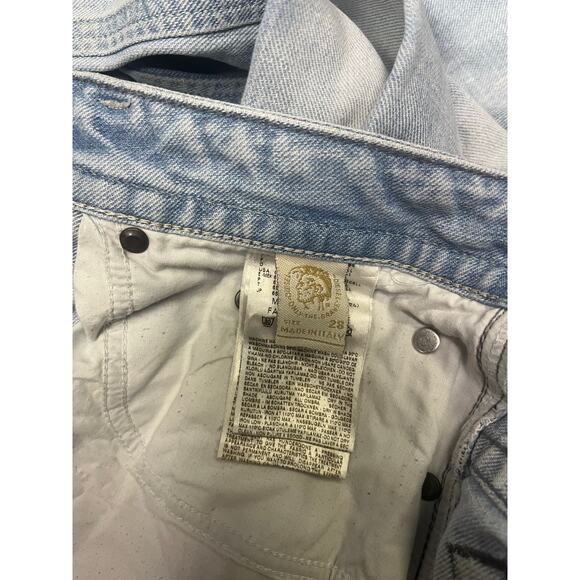 Diesel Thavar Slim Skinny Jean W28 L32 Distressed Light Wash Mens Streetwear Y2k - Picture 12 of 12